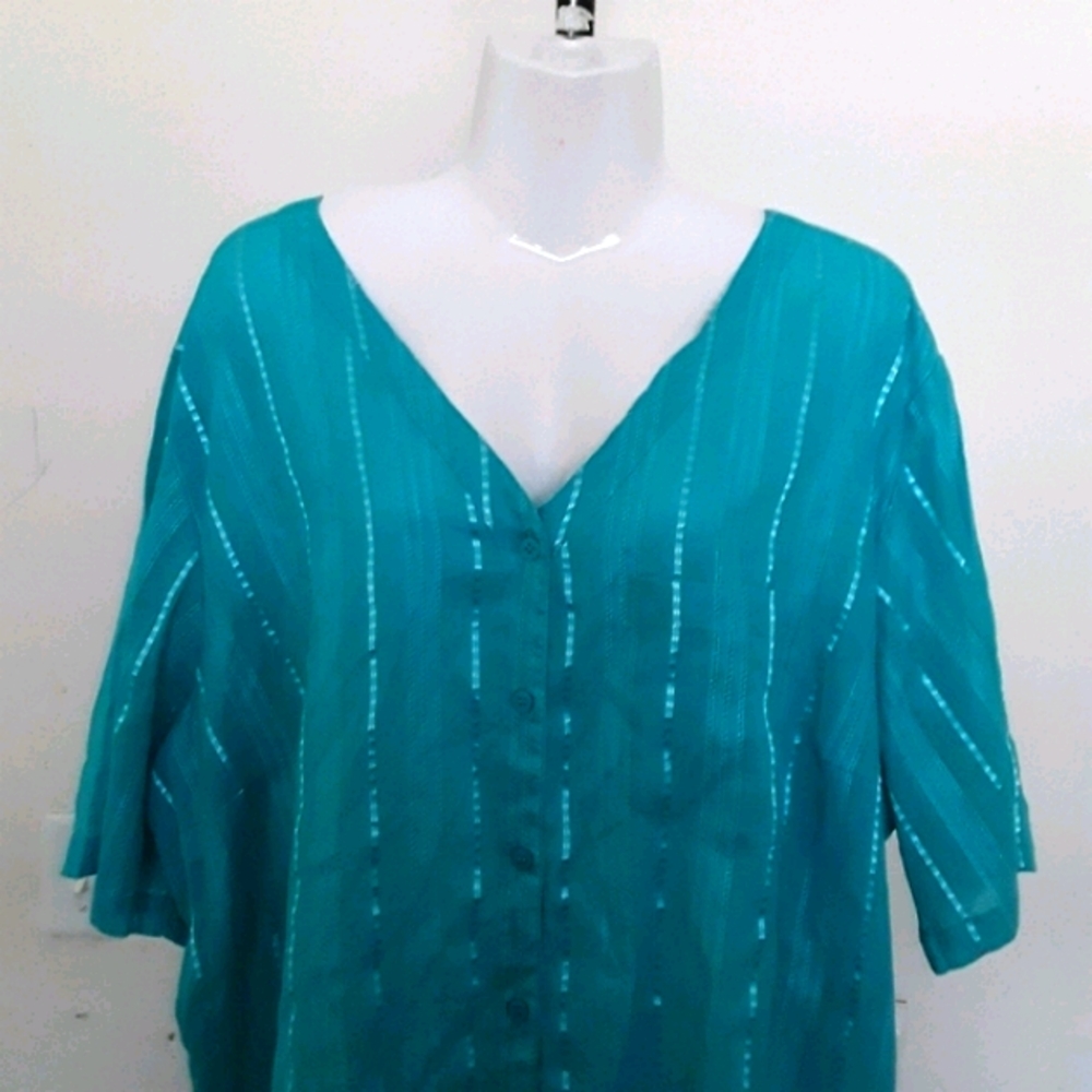 CLUBS COLLECTION AQUA LADIES BLOUSE